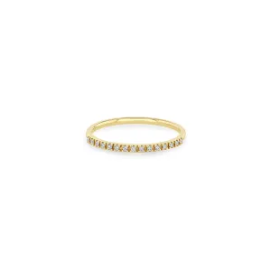 14k Pavé Diamond Half Eternity Band Ring