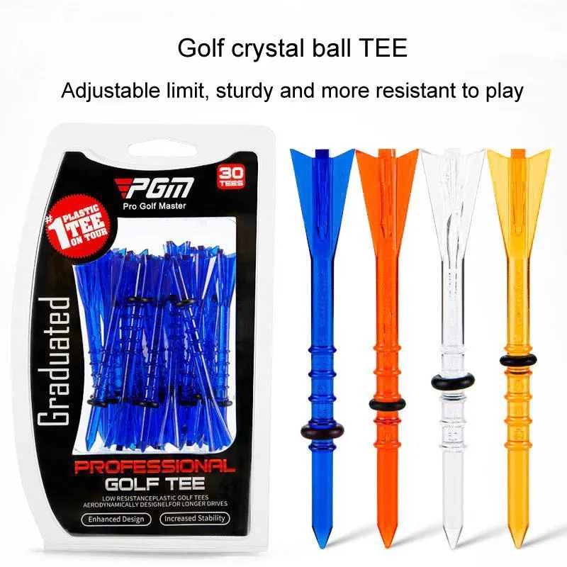 30 Adjustable Golf Tees with 83mm Height Limit - Set of 30