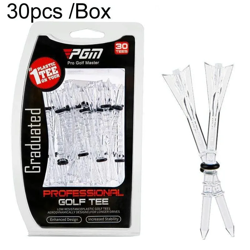 30 Adjustable Golf Tees with 83mm Height Limit - Set of 30