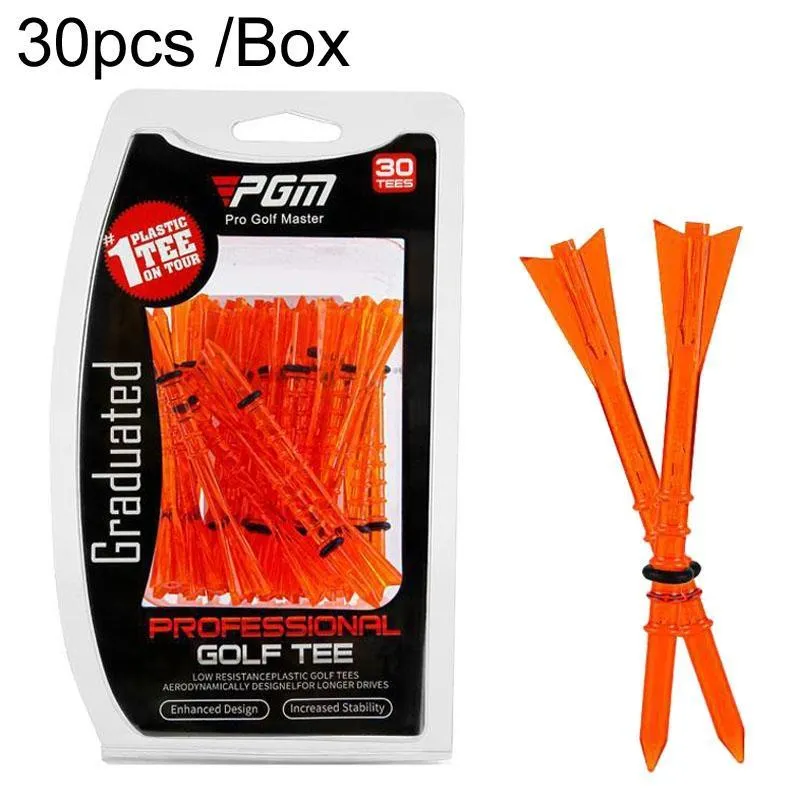 30 Adjustable Golf Tees with 83mm Height Limit - Set of 30