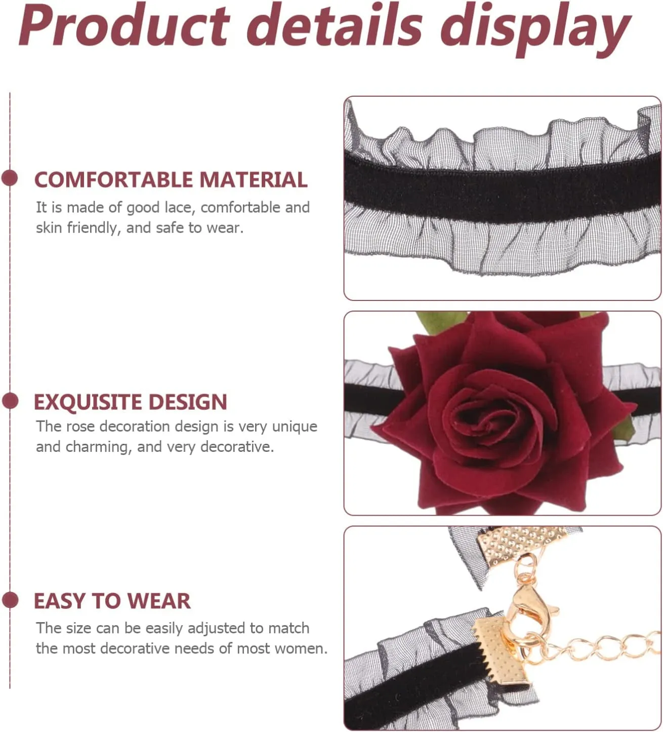 4Pcs Lace Choker for Women