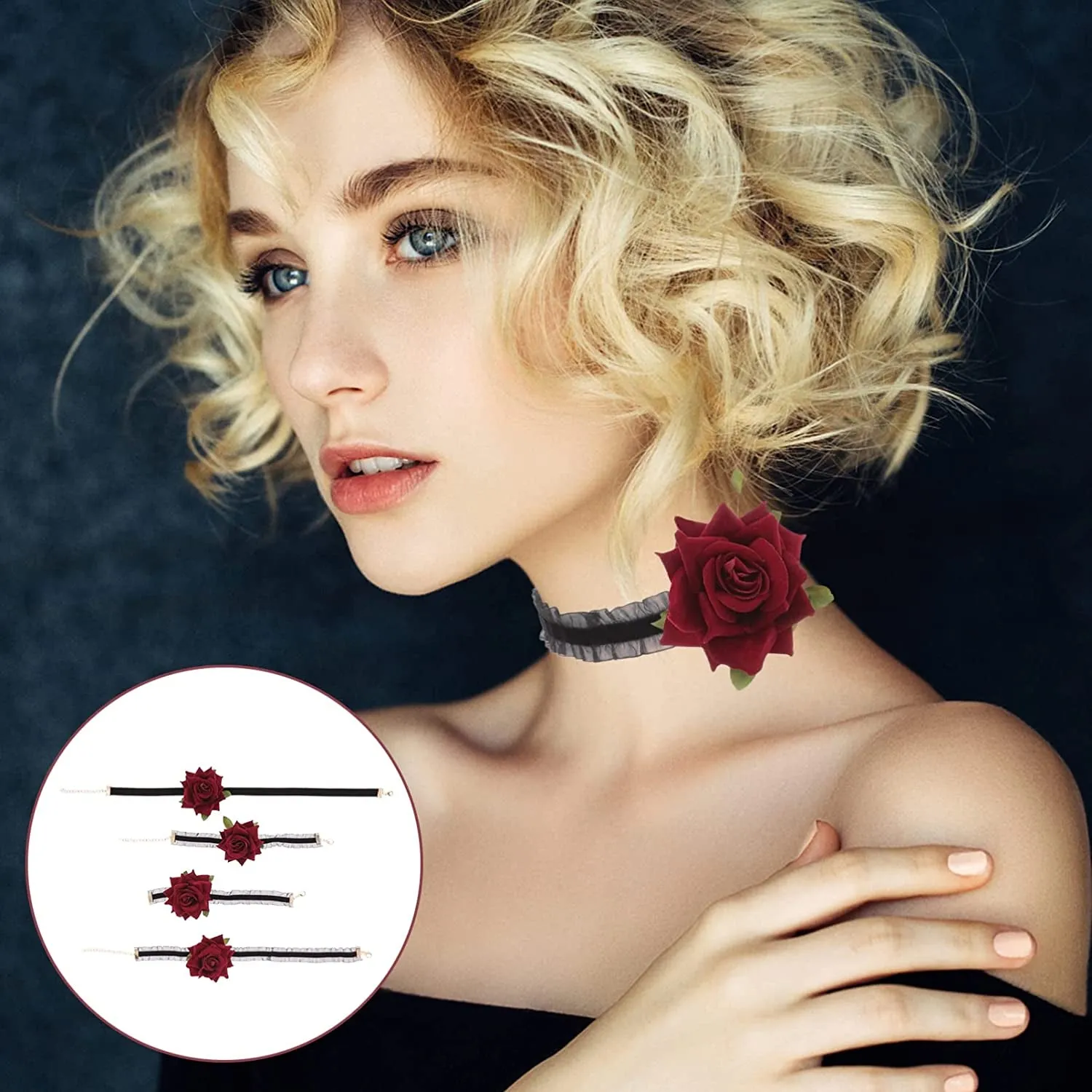 4Pcs Lace Choker for Women