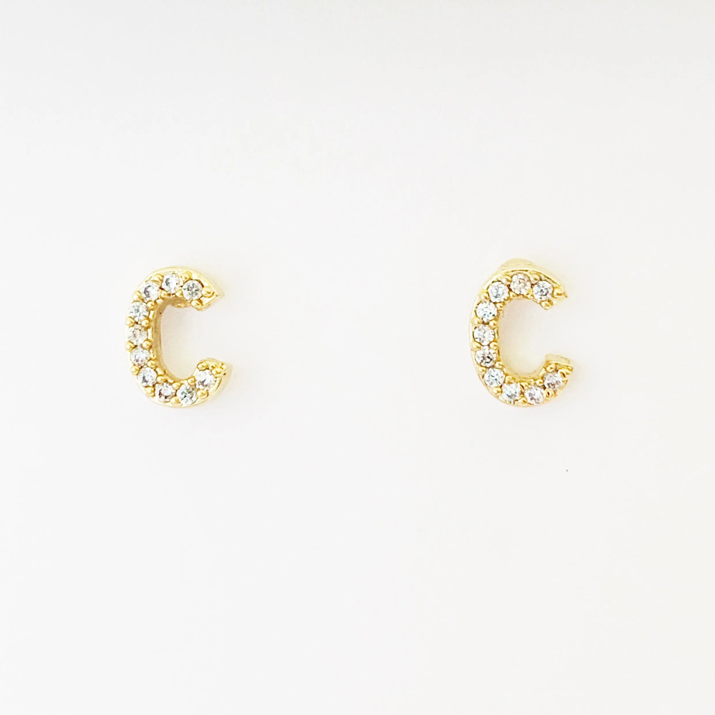 Bling Initial Studs