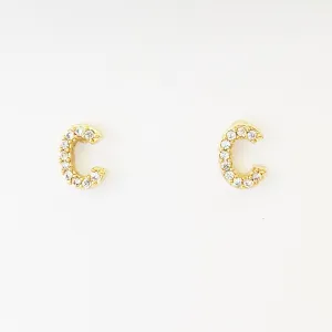 Bling Initial Studs