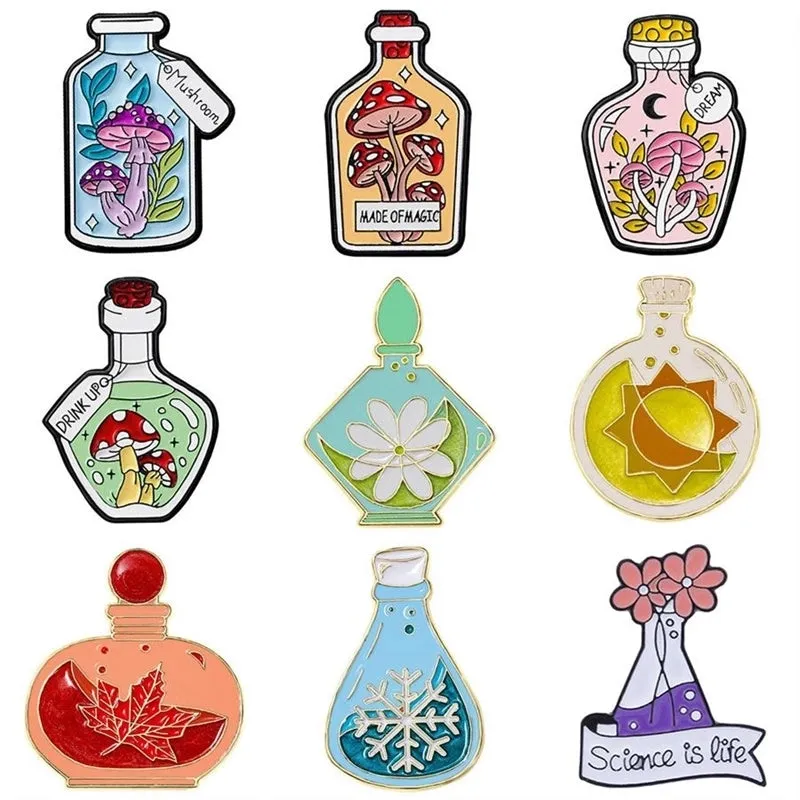 Cartoon Style Sweet Artistic Floral Mushroom Alloy Stoving Varnish Plating Unisex Brooches