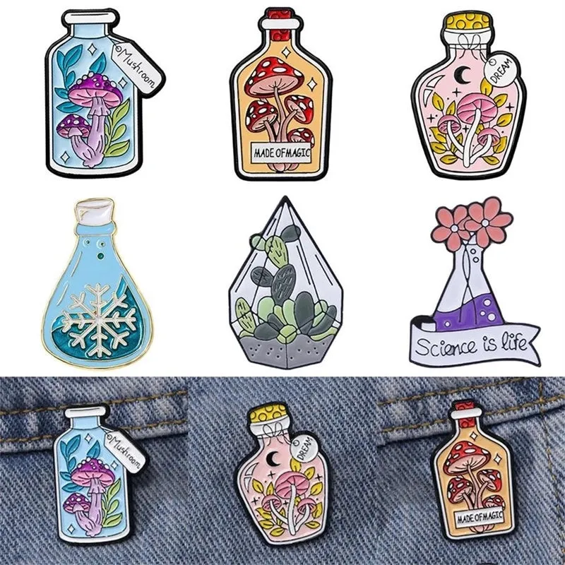 Cartoon Style Sweet Artistic Floral Mushroom Alloy Stoving Varnish Plating Unisex Brooches