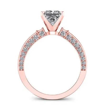 Daphne - GIA Natural Princess Diamond Engagement Ring