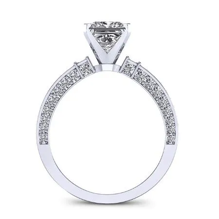 Daphne - GIA Natural Princess Diamond Engagement Ring