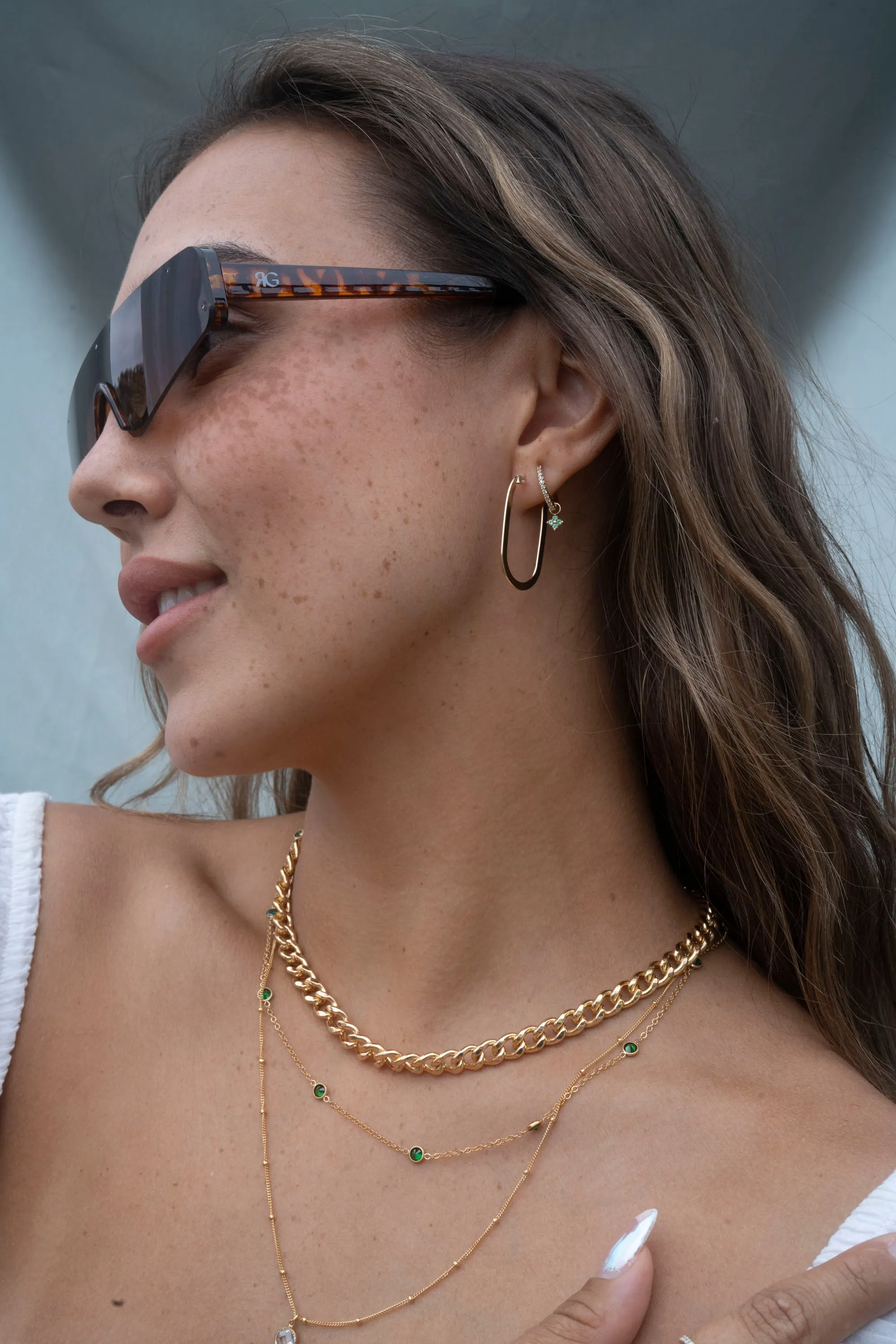 Gold Filled Flat Oval Hoops