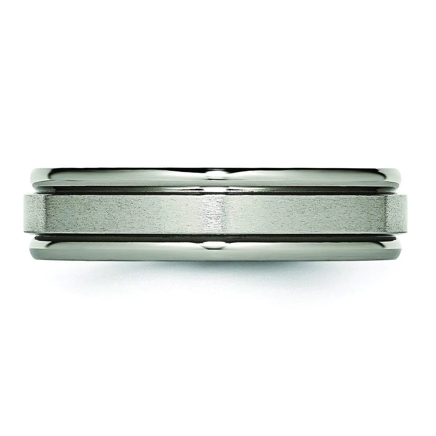 Grooved Titanium Ring 6mm
