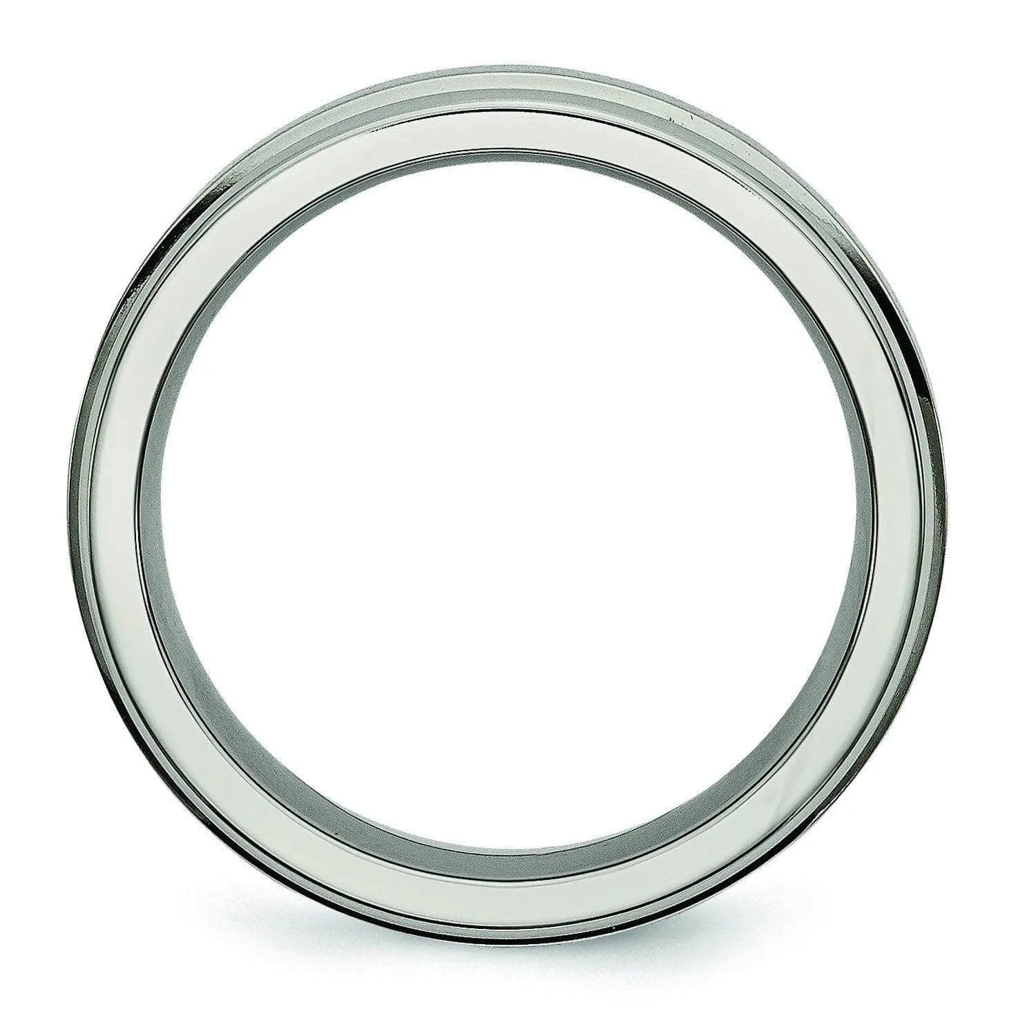 Grooved Titanium Ring 6mm