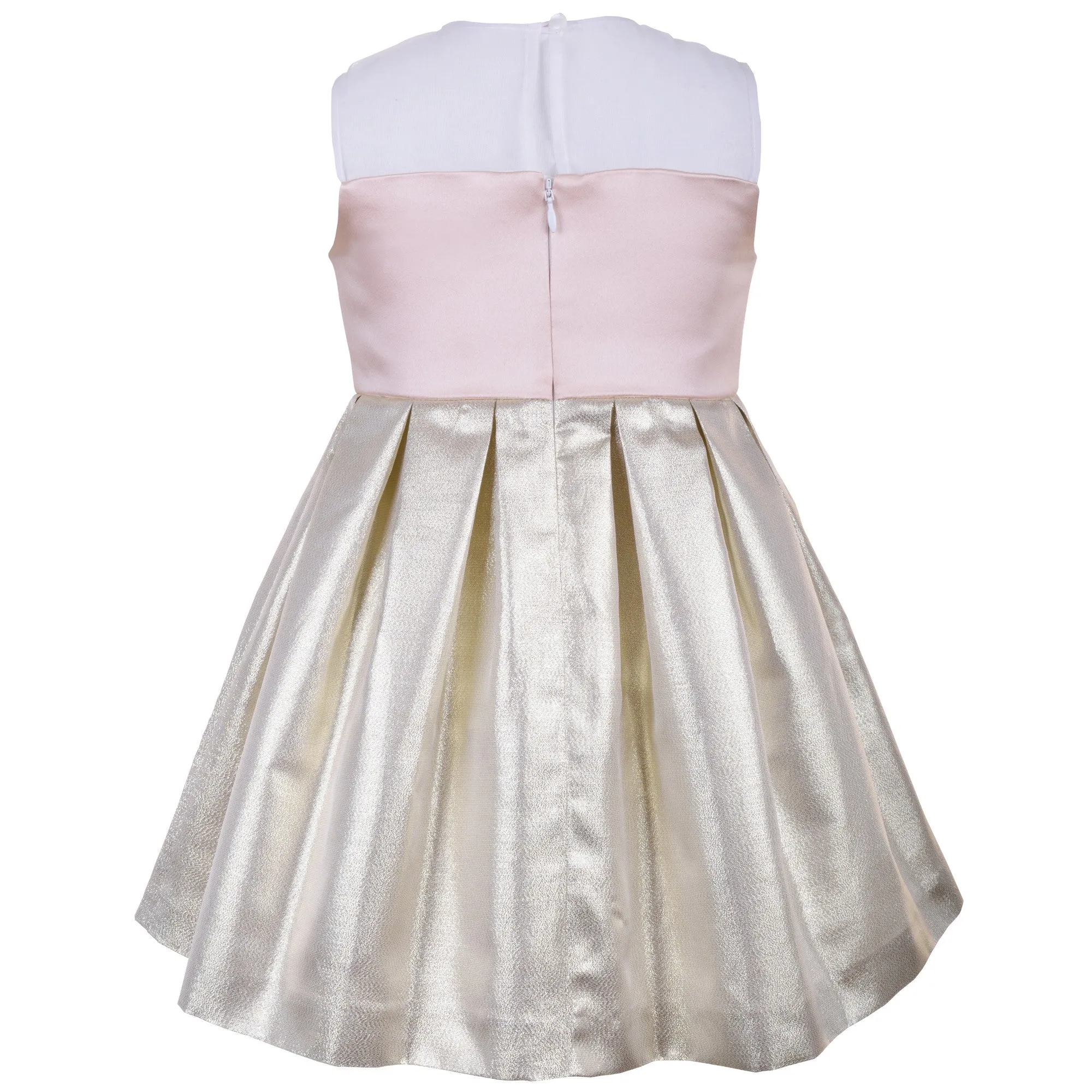 Hucklebones Metallic Gold Bodice Party Dress