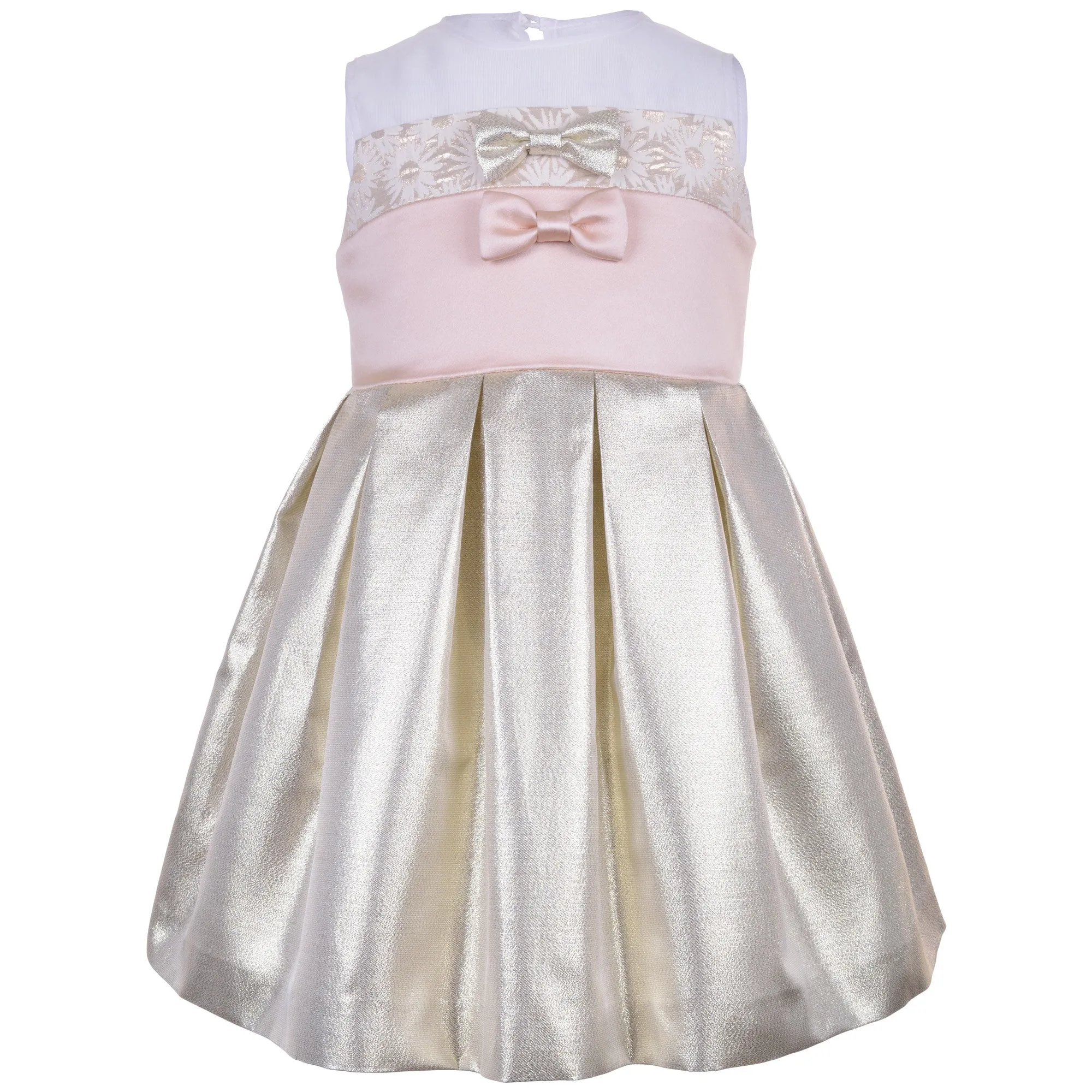 Hucklebones Metallic Gold Bodice Party Dress