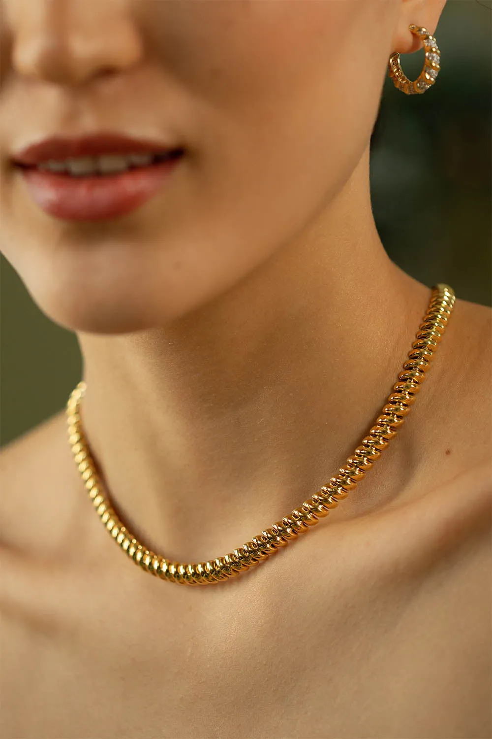 Iconic Twisted Necklace 14K Gold Plated