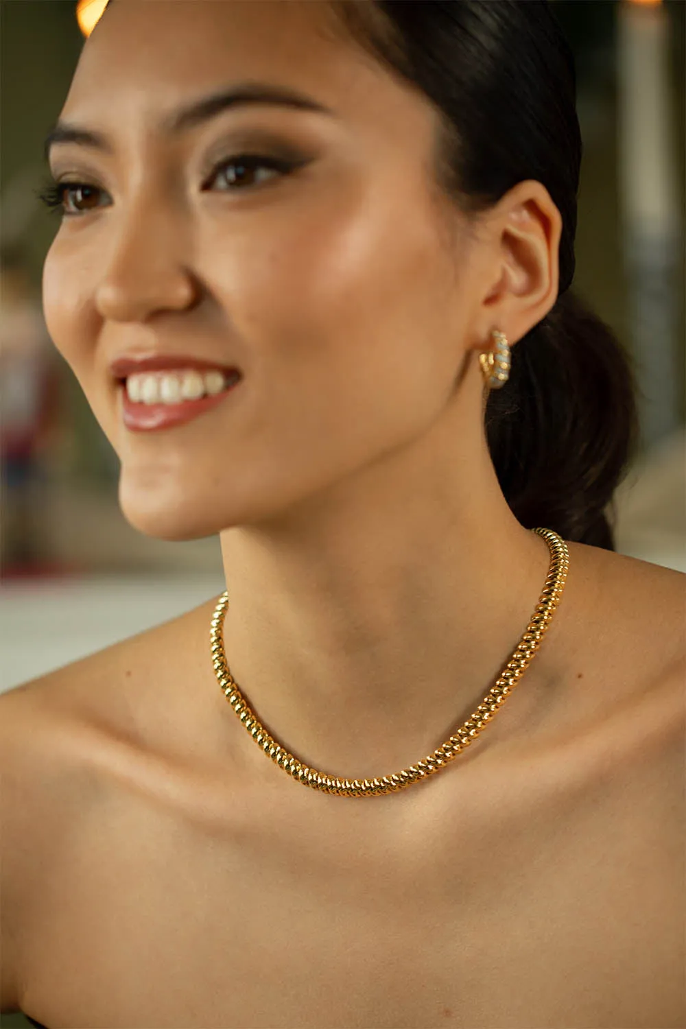 Iconic Twisted Necklace 14K Gold Plated