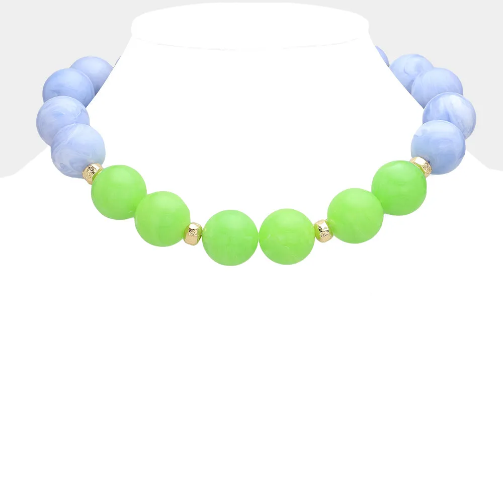 iLLASPARKZ Chunky Lucite Ball Beaded Necklace