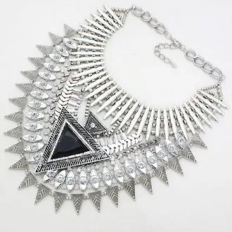 iLLASPARKZ Chunky Vintage Crystal Pyramid Necklace
