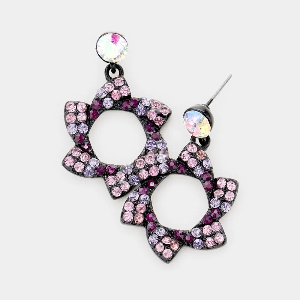 iLLASPARKZ Crystal pinwheel earrings