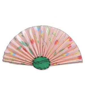 ink/Green Fan Brooch