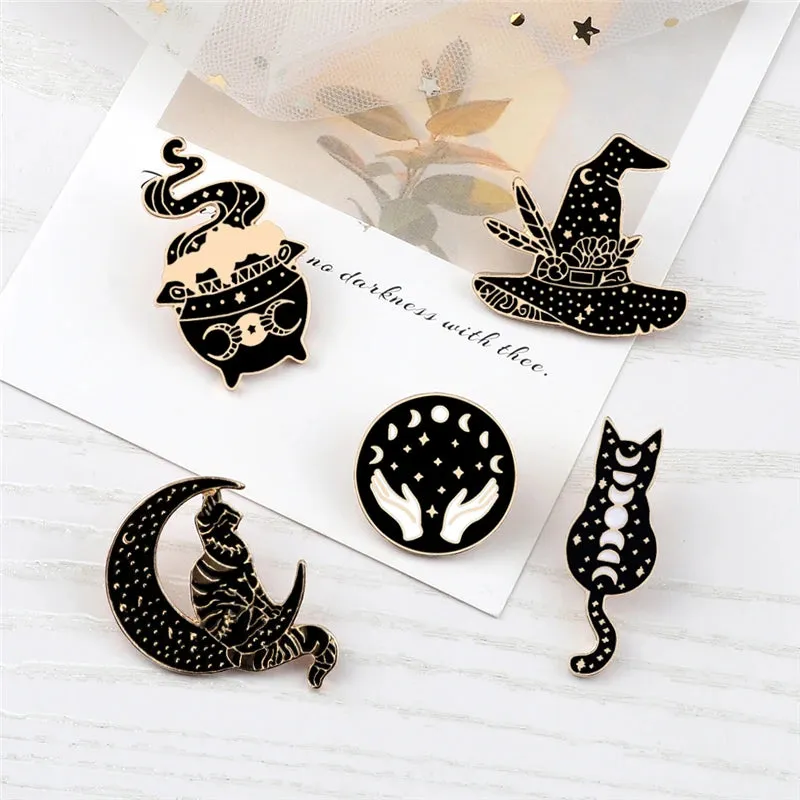 Magical Punk Black Enamel Pins
