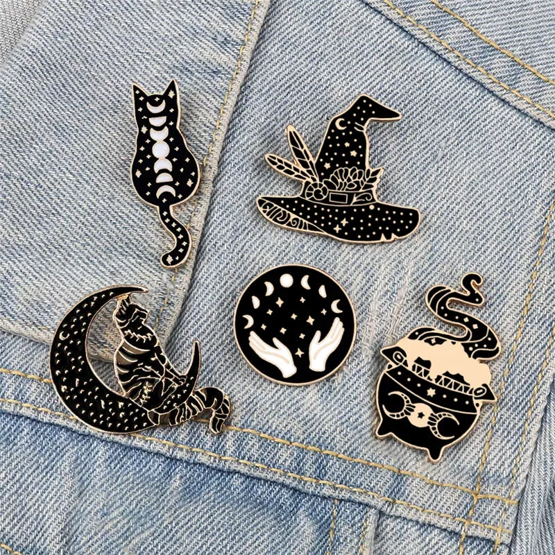 Magical Punk Black Enamel Pins