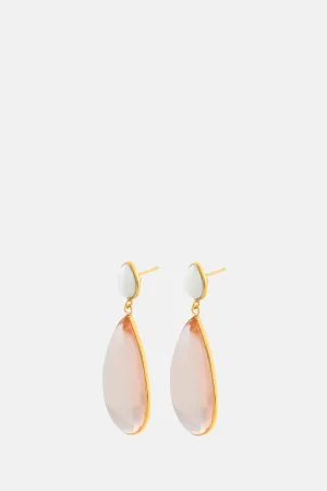 Nancy Statement Earrings Milk and Champagne