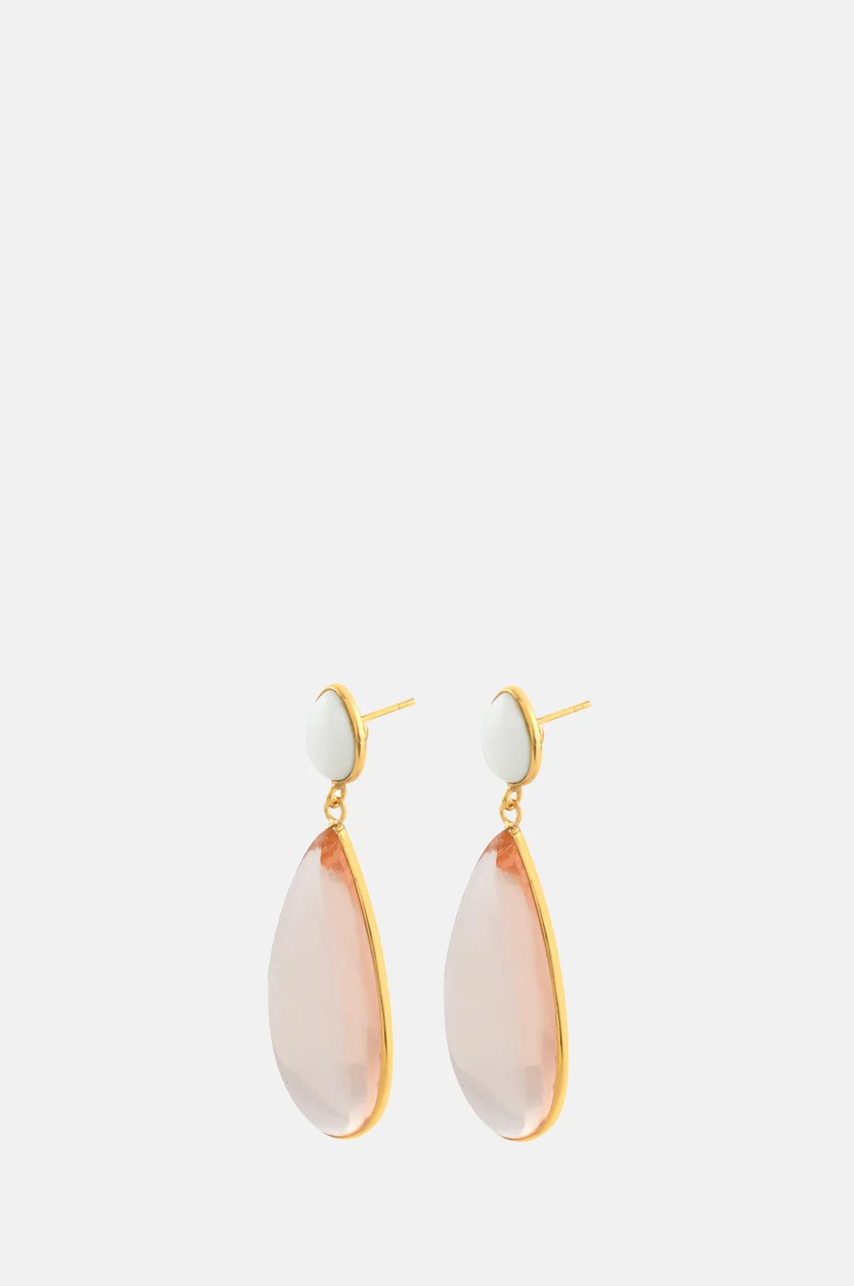 Nancy Statement Earrings Milk and Champagne