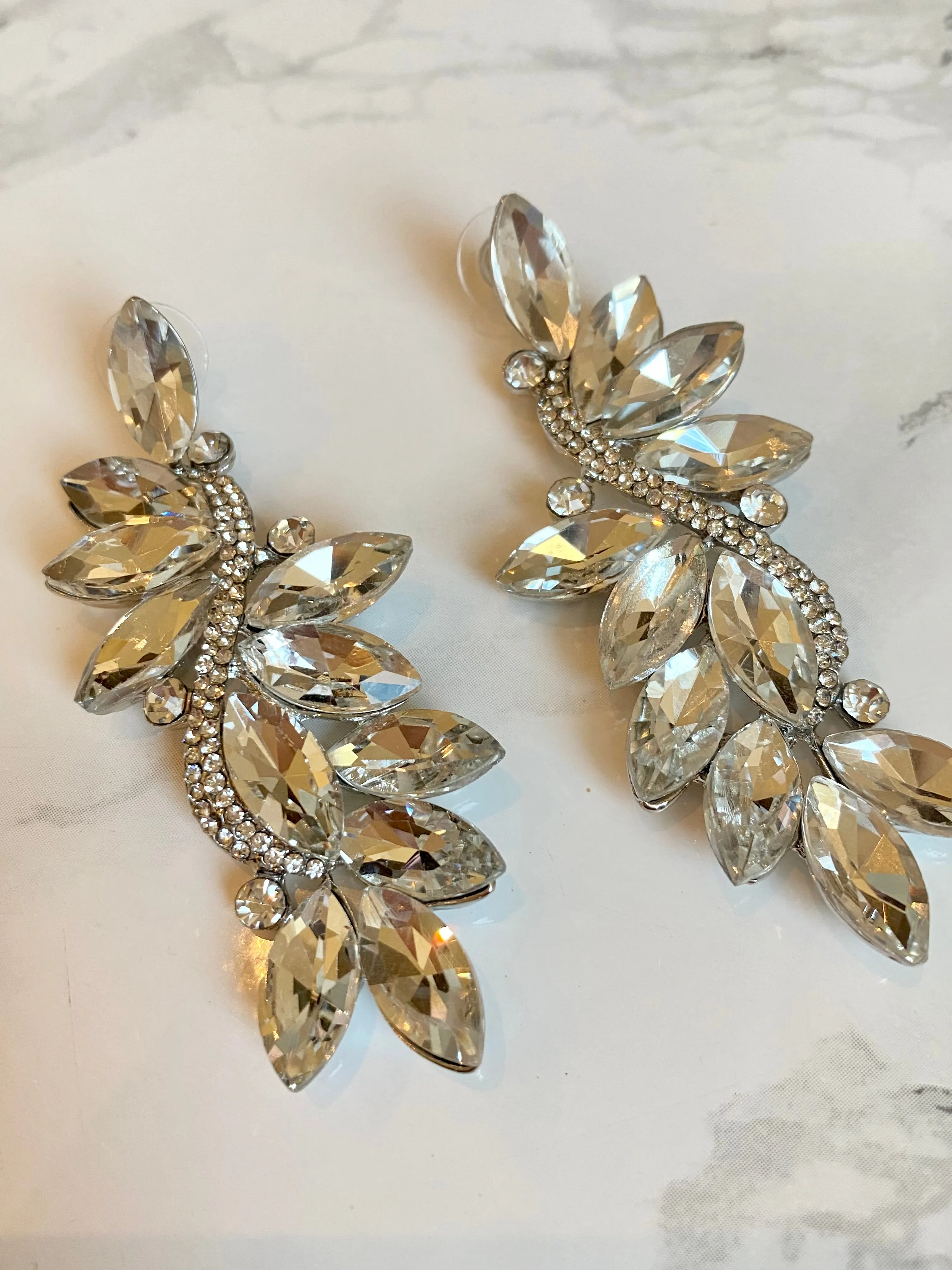 NEW!! Crystal Cluster Drop Earring