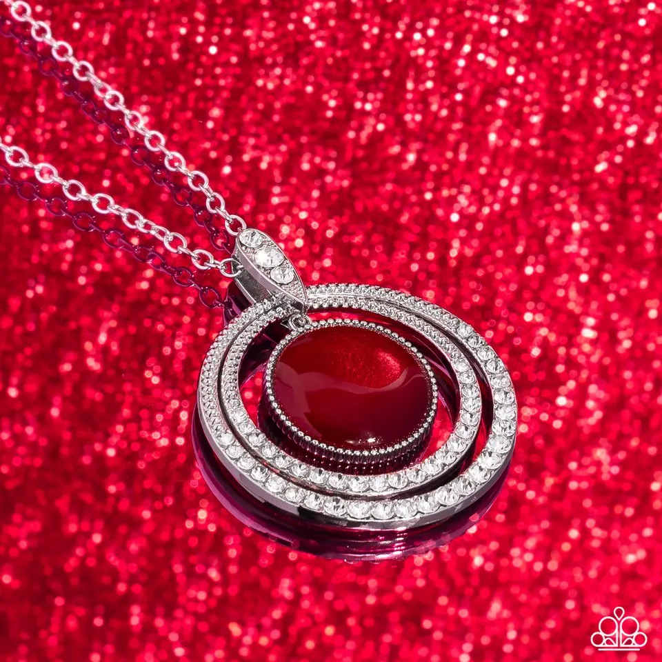 Paparazzi Necklace ~ Cats Eye Couture - Red