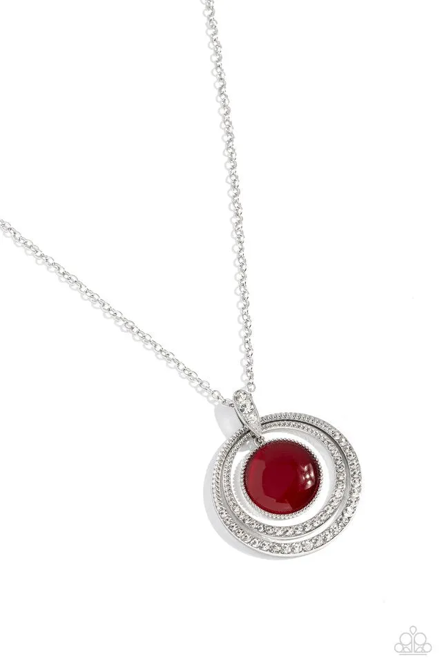 Paparazzi Necklace ~ Cats Eye Couture - Red