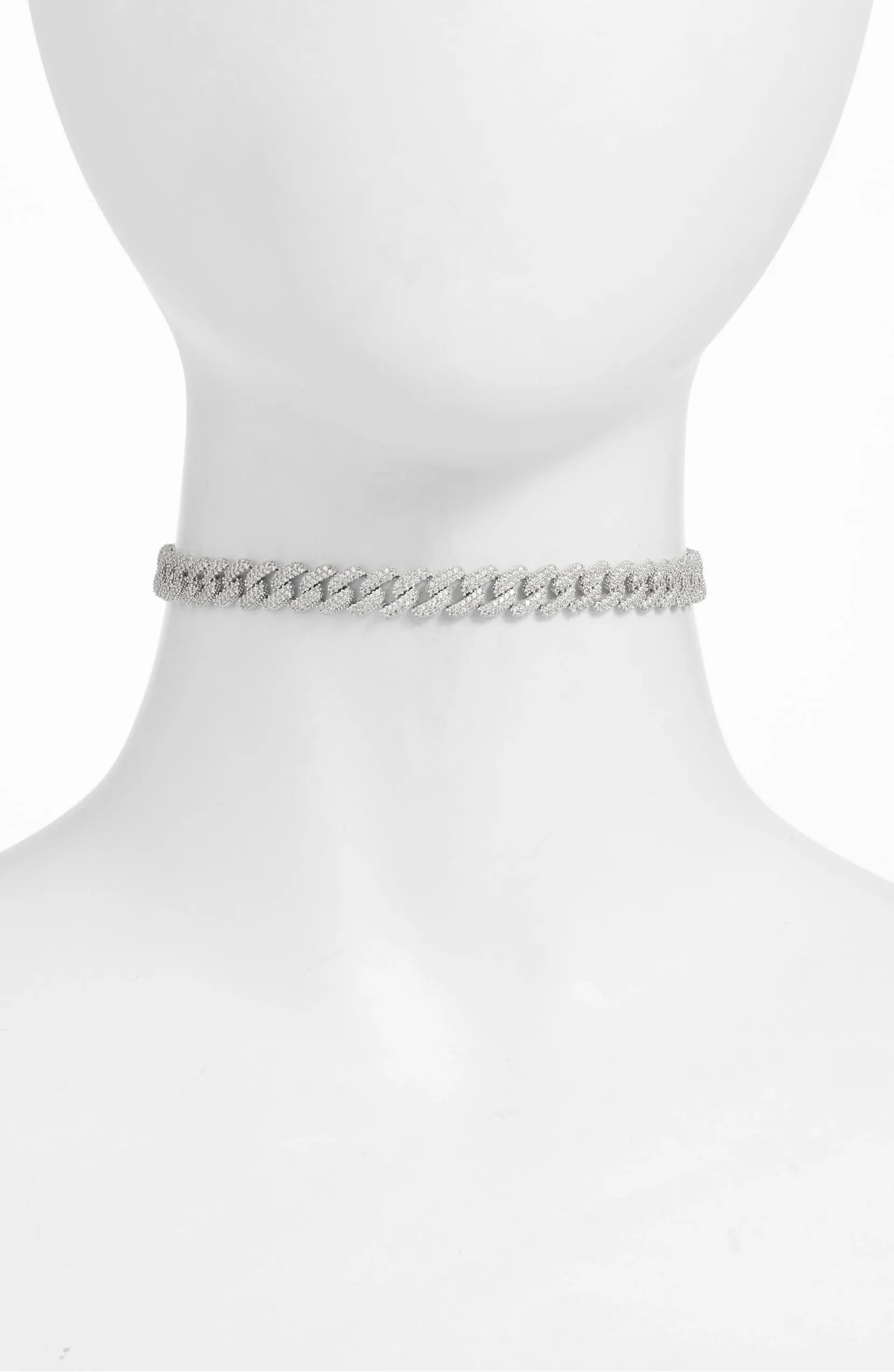 Pavé Chain Link Choker Necklace