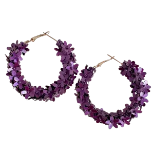 Purple Floral Hoop