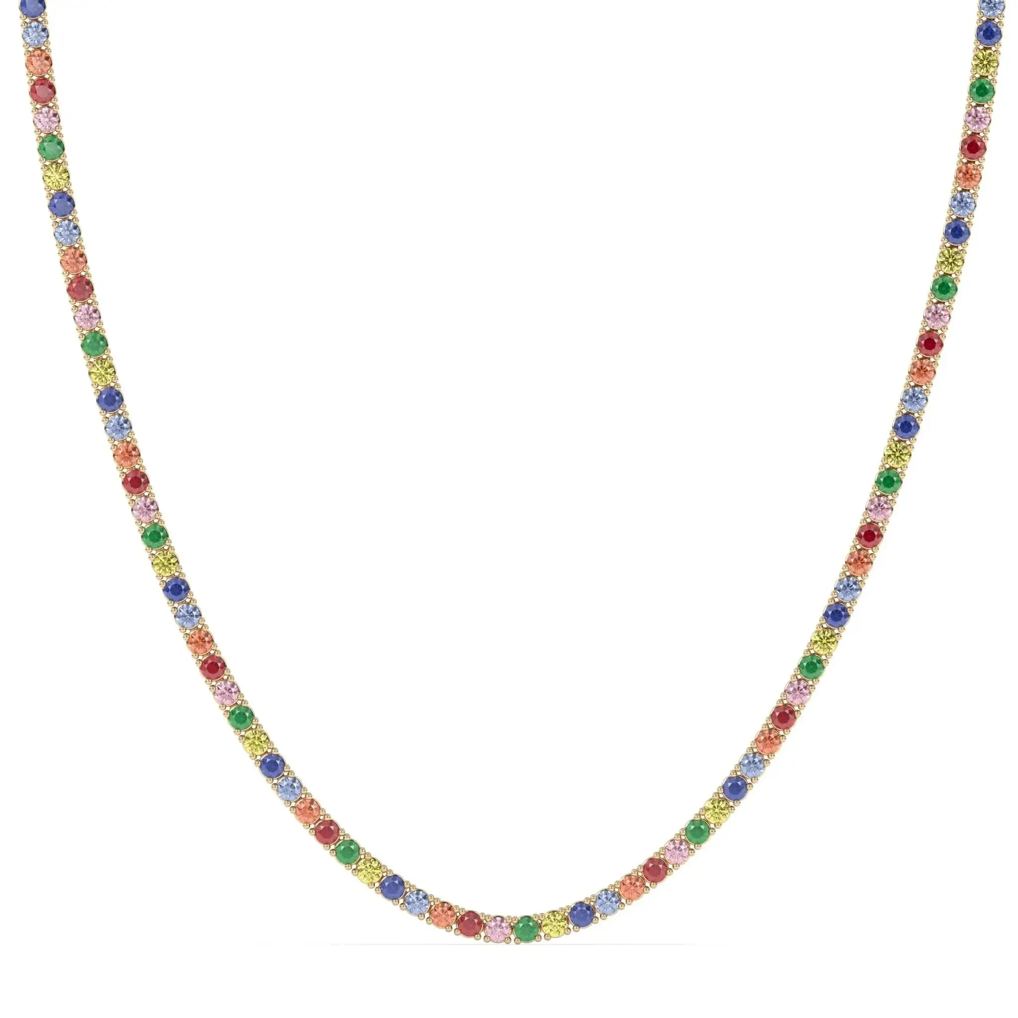 Rainbow Tennis Necklace
