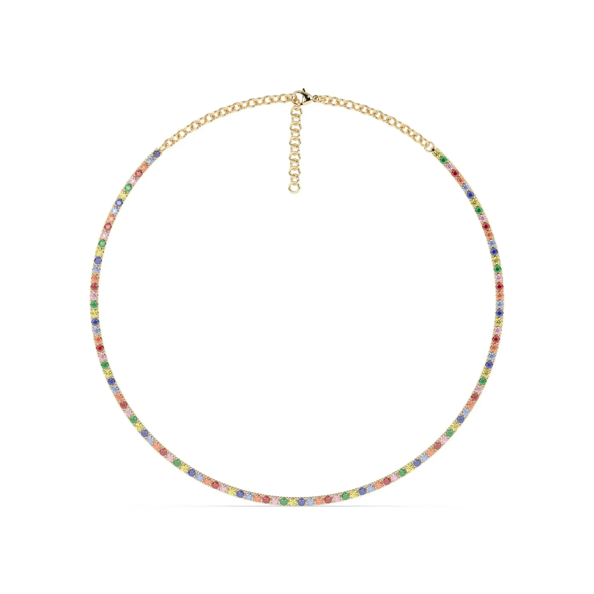 Rainbow Tennis Necklace