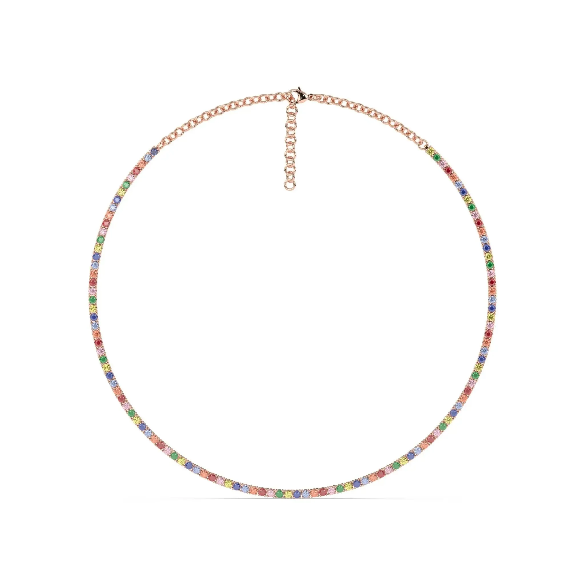 Rainbow Tennis Necklace