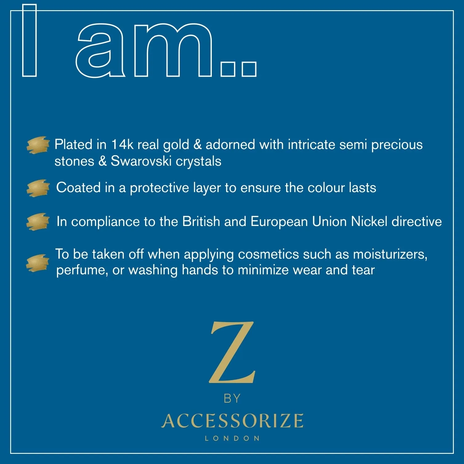 Real Gold Plated Z Chunky Dubble Hoop Earrings For Women By Accessorize London