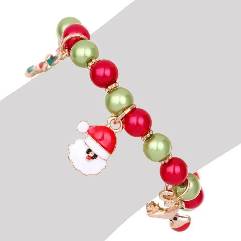 Reindeer, Santa Christmas Bracelet
