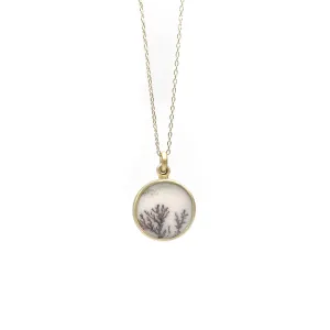 Round Dendritic Agate Pendant