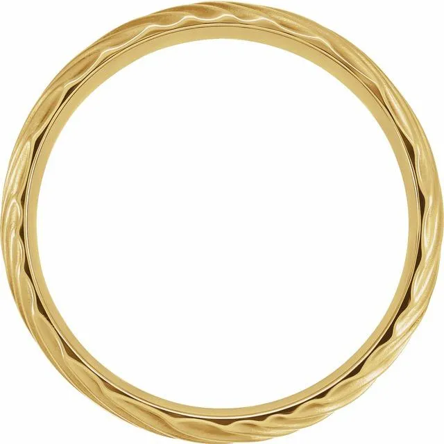 Sandbar Ring - 6mm Recycled Gold Wedding band