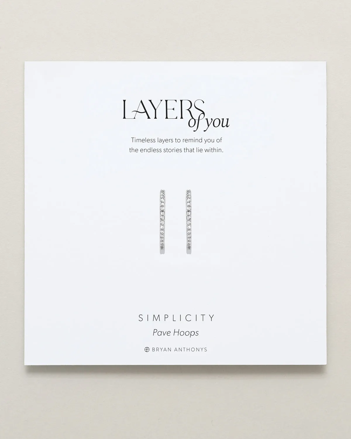 Simplicity Pave Hoop Earrings