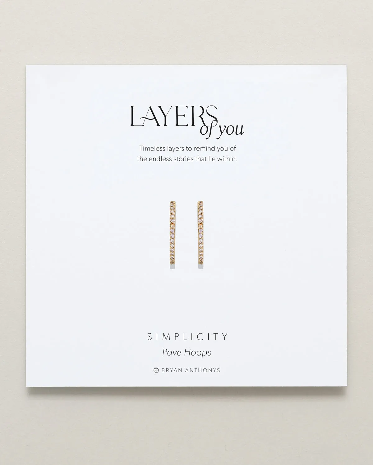 Simplicity Pave Hoop Earrings