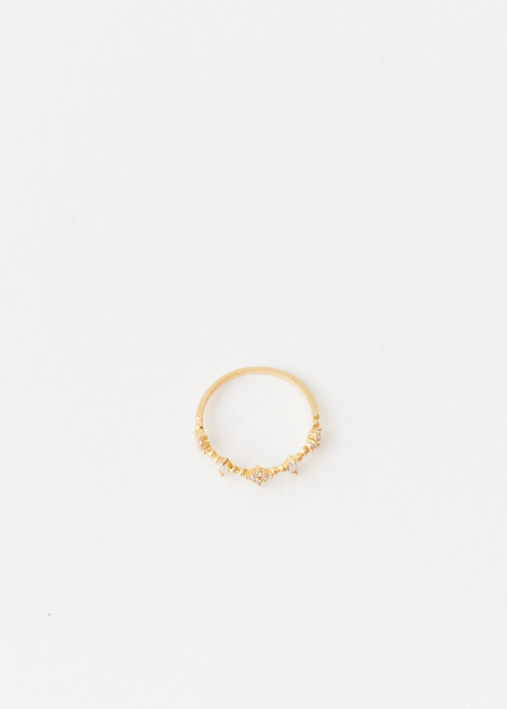 Thin Gold Plated Zircon Ring