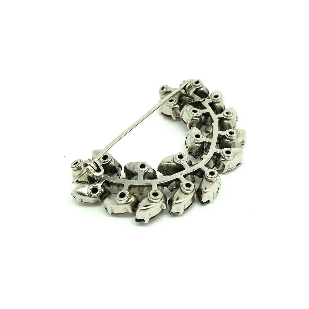 Vintage 1950's Iris Glass Garland Brooch