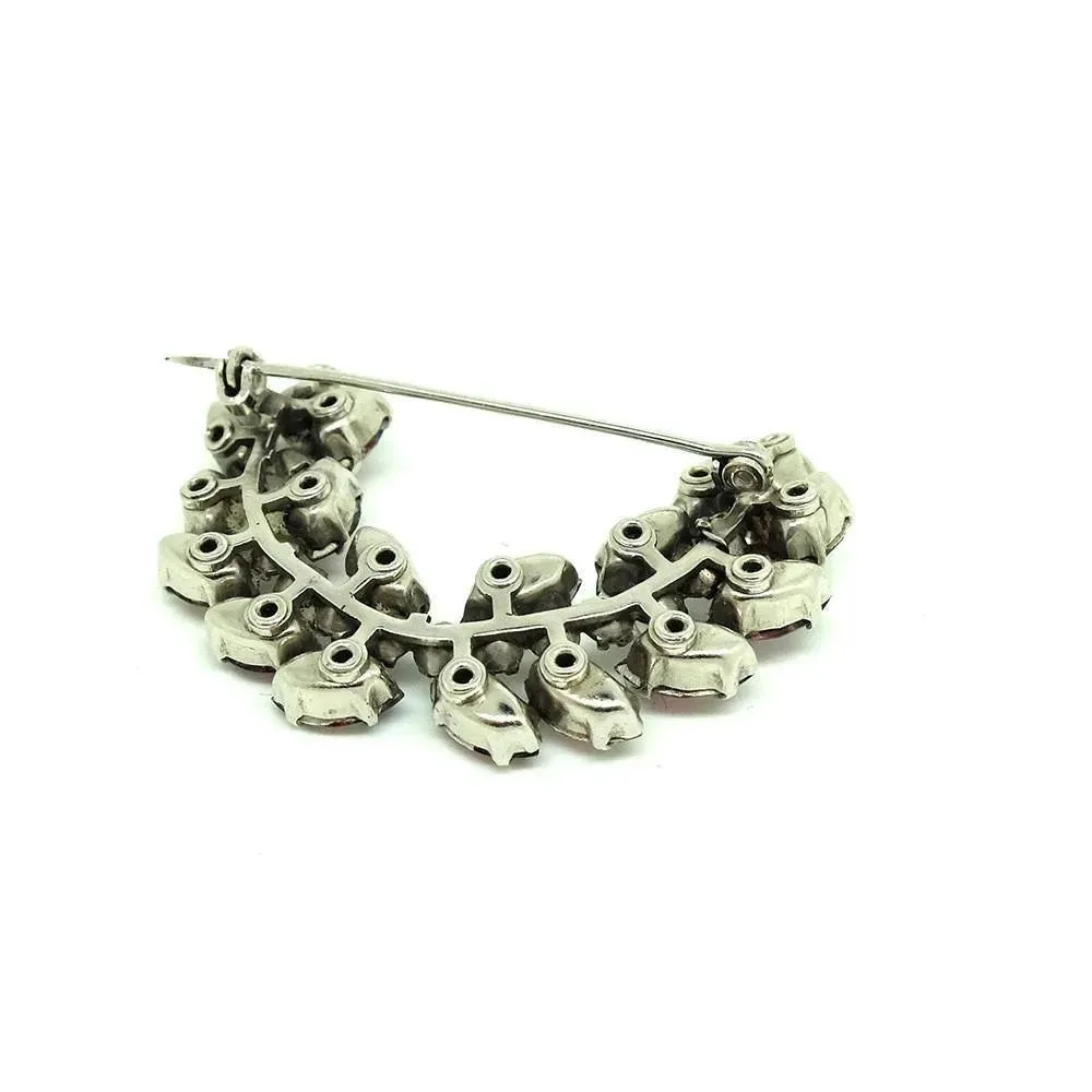 Vintage 1950's Iris Glass Garland Brooch